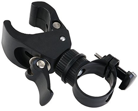360-Grad-Rotierenden Fahrrad Lenkerhalterung LED Taschenlampe Halterung Clamp Clip Halter Griff Halterung (Schwarz)