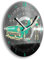 Kreative Feder Rockabilly Pinup Schallplatten-Uhr Retro Vinyl Designer Funk Wanduhr leise Funkuhr ohne Ticken 30cm (Rockabilly Pinup, leises Funkuhrwerk)