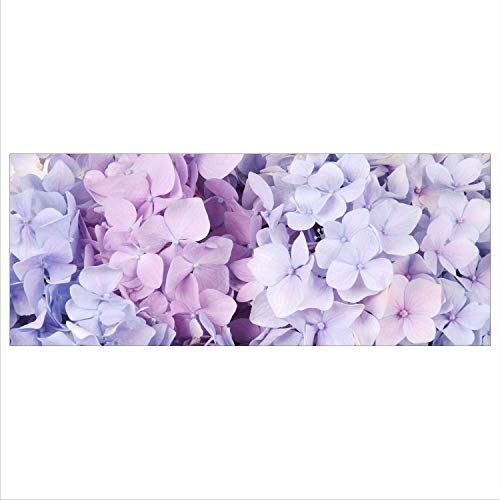 decorwelt Glasbild 125x50 XL Blumen Violett Panorama Wandbild Glasbilder Modern Deko Glas