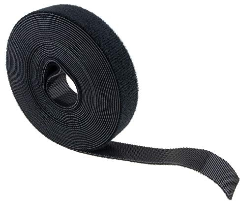 Klett-Kabelbinder - 20mm x 5m - Klettband für Kabel - zuschneidbar, schwarz