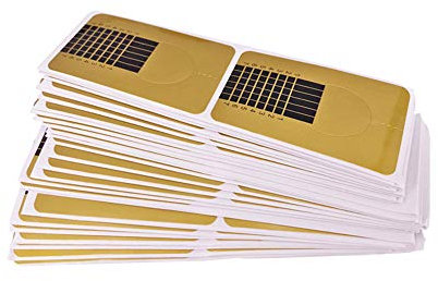 Nagel-Schablonen (100 Stück), Modellier-Schablone selbstklebend für Gel-Nägel & Nagel-Verlängerung Golden Schablonen (Nagel-Schablonen (100 Stück), Modellier-Schablone)