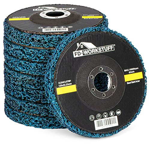 Reinigungsscheibe │ 5 Stück │ Ø 125 mm │ CSD Scheibe │ Blau│ Grobreinigungsscheibe │ für Winkelschleifer