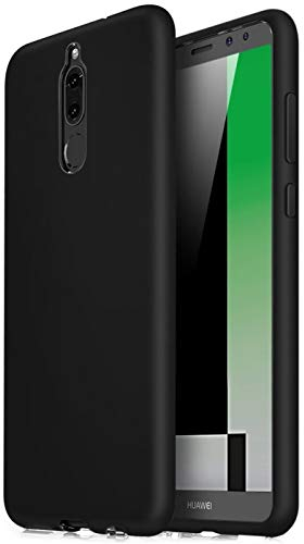 Verco Kompatibel mit Huawei Mate 10 Lite Hülle, Matte Rückschale Schutzhülle für Mate 10 Lite Case Silikon Handyhülle - Schwarz