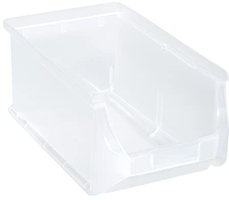 Allit 456263 ProfiPlus Box 4, transparent Stapelsichtbox, PP, V: 7,6 L, Lagersichtbox, Sichtbox, Lagerbox, stapelbar