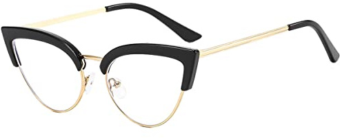 LIPIODOL Blaulichtfilter Brille Anti Blaulicht Brillen Ohne Stärke Anti-Müdigkeit Anti-Blaulicht UV-Schutz Retro Katzenauge Brillenfassung