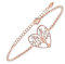 Générique Bijoux Arbre de Vie Femme Coeur Avec des Cristaux Scintillants. Cadeau Fete des Meres Bracelet, Original, Anniversaire, Saint Valentin, Noel (Blanc Diamant)