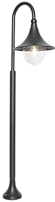 Qazqa - Klassisch I Antik Klassische Außenlaterne schwarz 125 cm IP44 - Daphne I Außenbeleuchtung - Aluminium Länglich - LED geeignet E27