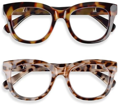 Areyeth Oversized Retro Reading Glasses for Women, Oprah Style Large Blue Light Blocking Readers(1.25X)