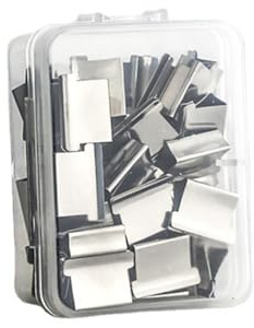 50 Stück Silber Binder-Clips, Wiederverwendbare Clips, Papier-Clam-Clips zum Befestigen von losem Blattpapier, Buchbinden Dokumenten Büro Zuhause Schule