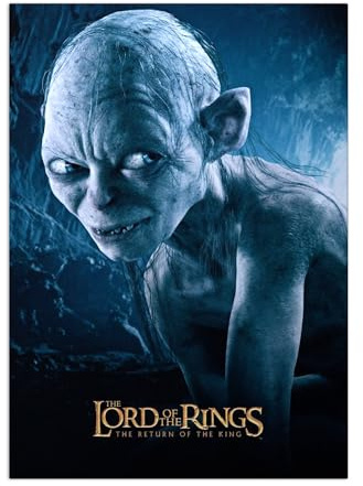 Displate Offiziell Herr der Ringe MetallPoster Magnetische Befestigung Inklusive Lizenziert Bilder Hochwertiges Poster Sméagol Poster 45 cm x 32 cm