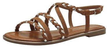 Tamaris Damen Sandalen Textil Sommer; COGNAC/braun; 40 EU