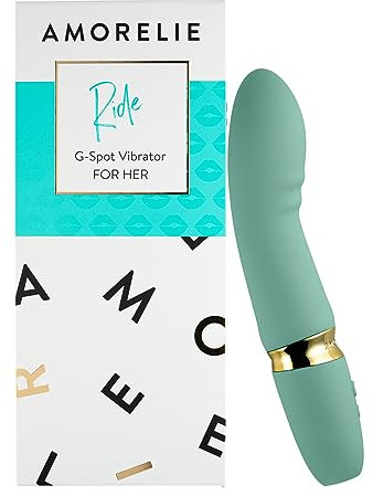 AMORELIE Ride – G-Punkt Vibrator 18,5cm für Sie | Wasserdicht mit Akku