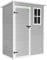 Wasabi Abri de Jardin en Résine Unit 1.4 - Assemblage Simple - Fenêtre à lumière du Jour - Panneaux de 12mm d'épaisseur - Plancher Inclus - Blanc Gris - Cabane de Stockage extérieur en PVC 1,37m2