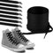 Polly Online 1 paio di lacci per scarpe da ginnastica, piatti da ginnastica, 8 mm di larghezza, lacci piatti per scarpe da ginnastica da corsa atletica, scarpe da ginnastica e stivali, Nero 2,
