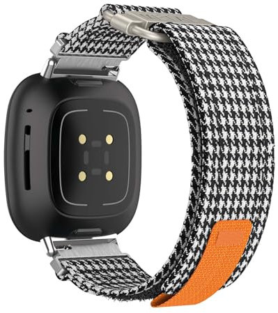 Nylon Armbänder für Fitbit Versa 4/Versa 3/Sense/Sense 2 Armband Weiches Atmungsaktive Canvas Verstellbare Sport Ersatzarmband Kompatibel mit Fitbit Versa 4/Versa 3/Sense/Sense 2 Uhrenarmband (3)