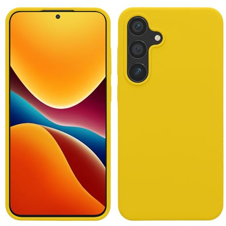 kwmobile Carcasa para Samsung Galaxy S24 Plus Funda - Case TPU Silicona para Smartphone - Suave Protector antigolpes para móvil - Apto Carga inalámbrica - Amarillo chillón