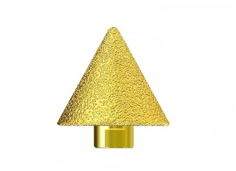 LeTkingok Herramienta de Chaflán de Diamante, Cabezal de Molienda de Paraguas, Azulejo, Mármol, Piedra de Cuarzo, Escariador, Amoladora Angular, Broca Cónica, Diámetro Roscado M10 (L)