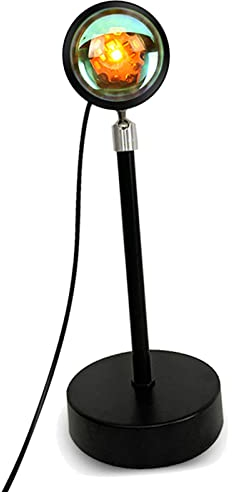 Hyuduo RGB Projektionslampe mit Fernbedienung, 16 Farben, 180° Drehbar, LED Stehlampe aus Aluminiumlegierung, 26,8 x 7,8 cm, USB-Betrieben, für Schlafzimmer, Bars, Live-Übertragung