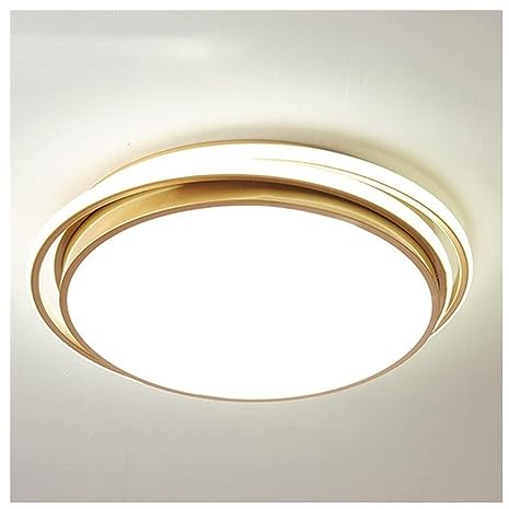 LUOYAOB Deckenleuchte Wohnzimmerlampen Goldfarbene Metall-Deckenleuchte Flush Mount Edge-Lit Deckenleuchte Deckenleuchten for Badezimmer Küche Flur Treppe Garderobe Veranda Wohnzimmer Balkon(C)