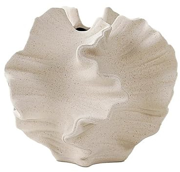 Moderne Kunst Keramik Korallen-Blumenvase Haus- und Bürodekoration Skulptur Böhmische Dekoration Couchtisch Büro Bücherregal Wohnzimmer Dekor (Weiß)