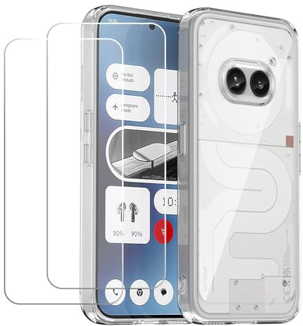 Esakycn for Nothing Phone 2a Clear Case, Phone Case with 2 Pack Screen Protector and Camera Lens Protector Transparent TPU Shock-Absorption Flexible Cell Cover for Nothing Phone 2a.