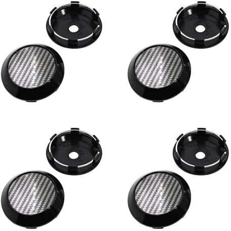 4 Stück Nabendeckel 70mm, Universal Radnabenkappen aus Hochwertiges ABS, Radnabenabdeckung Polierte Oberfläche, Schwarz Felgenkappen Ersetzen Alufelgen Auto Zubehör für Radnaben (F)