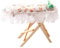 Sharplace Dollhouse Miniature Iron Ironing Table Playset Mini Ironing Board,1/12 Scale,Dolllhouse Furniture for Diorama Micro Landscape