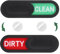 sourcing map Dishwasher Magnet Clean Dirty Sign Oval Magnetic Dishwasher Indicator Red/Green Non-Scratch Sign with Stickers for Dishwasher Kitchen Hotel, Black