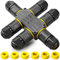 PEBA Kabelverbinder Wasserdicht 3 polig, 6-Wege IP68 Wasserdichte Kabelverbinder 4-12 mm Kabeldurchmesser, Verteilerdose außen, Verbindungsklemme mit Hebel für Outdoor, Abzweigdose Schwarz