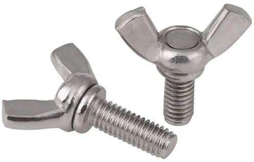 GSCLZ Bulloni ad Alette in Acciaio Inossidabile M10 304 Viti a Farfalla con Dado ad Alette(M10 X 30mm-5pcs)