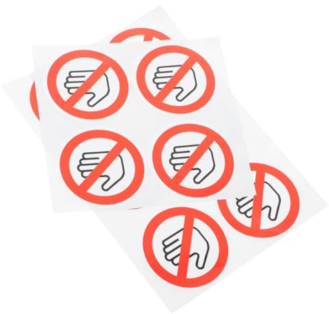 COHEALI 10 Stück Sicherheitszeichenaufkleber „bitte Hier Unterschreiben“ Entfernbare Etiketten Aufkleber für Geräte Vorsicht