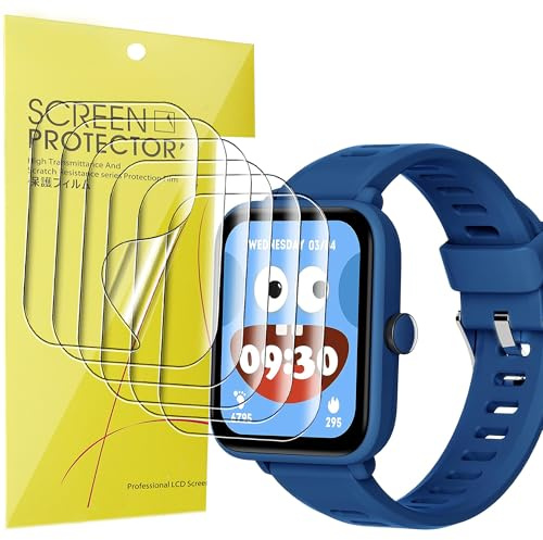 Lamshaw 6 Piezas Protector de Pantalla para BIGGERFIVE Smartwatch BW01-1,5,Resistente a los Arañazos, HD Transparente, Protector de pantalla TPU Flexible de Cobertura Total (TPU-6-piezas)