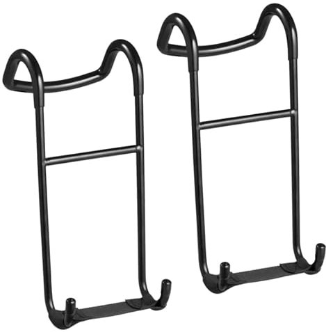 Ganchos para mancuernas, 2 ganchos resistentes para mancuernas, para prensa de banca, capacidad de carga de 220 libras, accesorio de barra pesada, para entrenamientos de pecho y hombros