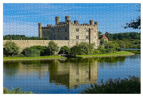 Wooden Jigsaw Puzzles for Adults 1000 Pieces Puzzle-Leeds Castle in Maidstone England
