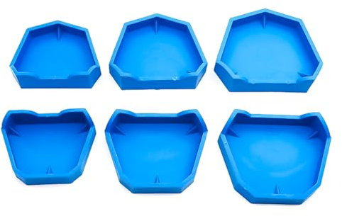 Nicear Base de yeso para modelo dental, 6 piezas, bandeja de moldes de material de impresión dental, adecuada para diversas bandejas