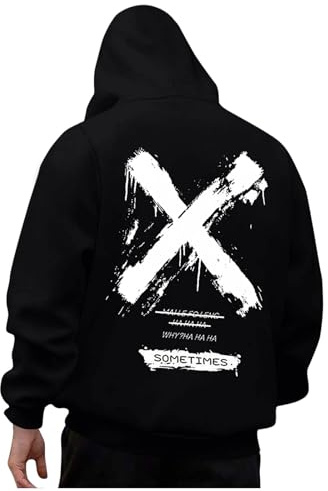 KOG Hoodie Herren Backprint Kapuzenpullover Mode Motiv Hooded Sweatshirt Winter Oberteil Jungen Hoodies Mode Kapuzenjacke Fashion Junge Streetwear Grafik Drucken Oversized Sweatshirt mit Kapuze