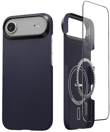 Thinborne Compatible with iPhone Air Case, [600D Aramid Fiber] [Mag Magnetic] [Extremely Thin] [Minimalist Style] [Carbon Fiber Textures] - Wild Navy