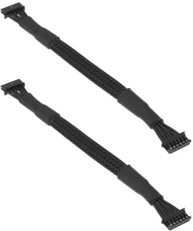 eMagTech Kabelkabel, 6-polig, RC-Sensor, 10 cm, kompatibel mit NHX, kompatibel mit Custer 540, Schwarz, 2 Stück