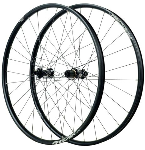 Set di ruote per mountain bike 26/27,5/29'', perno passante anteriore 15x110 mm, posteriore 12x148 mm, ruota MTB, cerchio in lega di alluminio 28H, freno a disco Center Lock, per cassetta 7-12s (nero