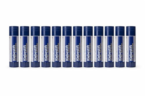 Klebestift 12er Set 40g Lösungsmittelfrei Kinderfreundlich – Klebestifte-Set Stark für Schule Büro Uni – Ungiftig Auswaschbar Schnelltrocknend – Klebstoff Papier Karton Fotos (12 Stück 40 g)