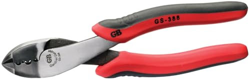 Gardner Bender GS-388 Electrical Pliers, Crimper & Cutter, Comfort Grip, Aluminum & Copper Wire, Hand Tool, 8 in, Red