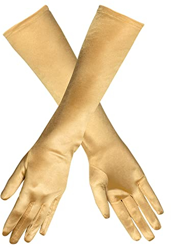 Boland - Lange Handschuhe Monte Carlo, glänzender Satinstoff, Pop-Star, Hollywood, Sternchen, 20er Jahre, Flapper, Accessiore, Kostüm, Karneval, Mottoparty