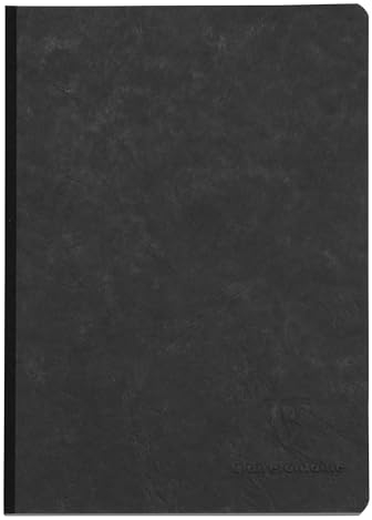 Clairefontaine 795401C Heft A5, Leinen, Age Bag, blanko, 96 Blatt, schwarz