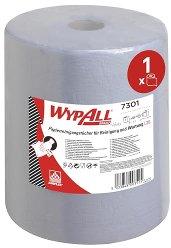 Essuyeurs WypAll® Ateliers de Maintenance & Entretien 7301 Maxi Bobine - Extra Large L20-1 bobine d'essuyeurs bleus x 500 essuyeurs (500 au total)