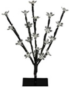 20er LED Baum mit Blüten weiß Lichterbaum Weihnachten Weihnachtsdeko 30 cm mit Batteriebetrieb überall einsetzbar