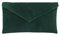 LONI Neat Umschlag Faux Wildleder Clutch Bag/Schultertasche in waldgrün dunkel grün