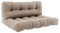 Vicco Palettenkissen Set Flocken, Outdoor Kissen, Sand, 120 x 80 cm 2 Teile