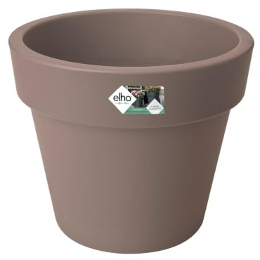 elho Green Basics Top Planter 30 - Flower Pot for Outdoor - Ø 29.5 x H 25.2 cm - Brown/Taupe
