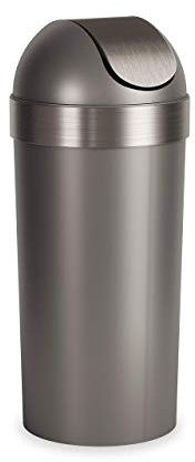 Umbra Venti Swing-Top Poubelle de cuisine en acier inoxydable 18/8 cm de haut