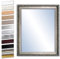Bilderdepot24 Wandspiegel Spiegel Badspiegel Holzrahmen komplett mit Echtglas - Silber Antik - ca. 80x60 cm